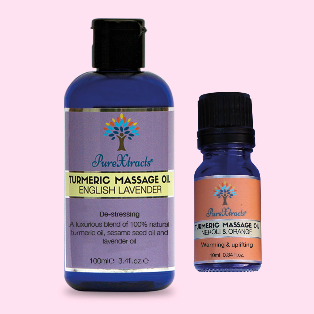 Turmeric Massage Oil - 100ml and 10ml oil together - PureXtracts