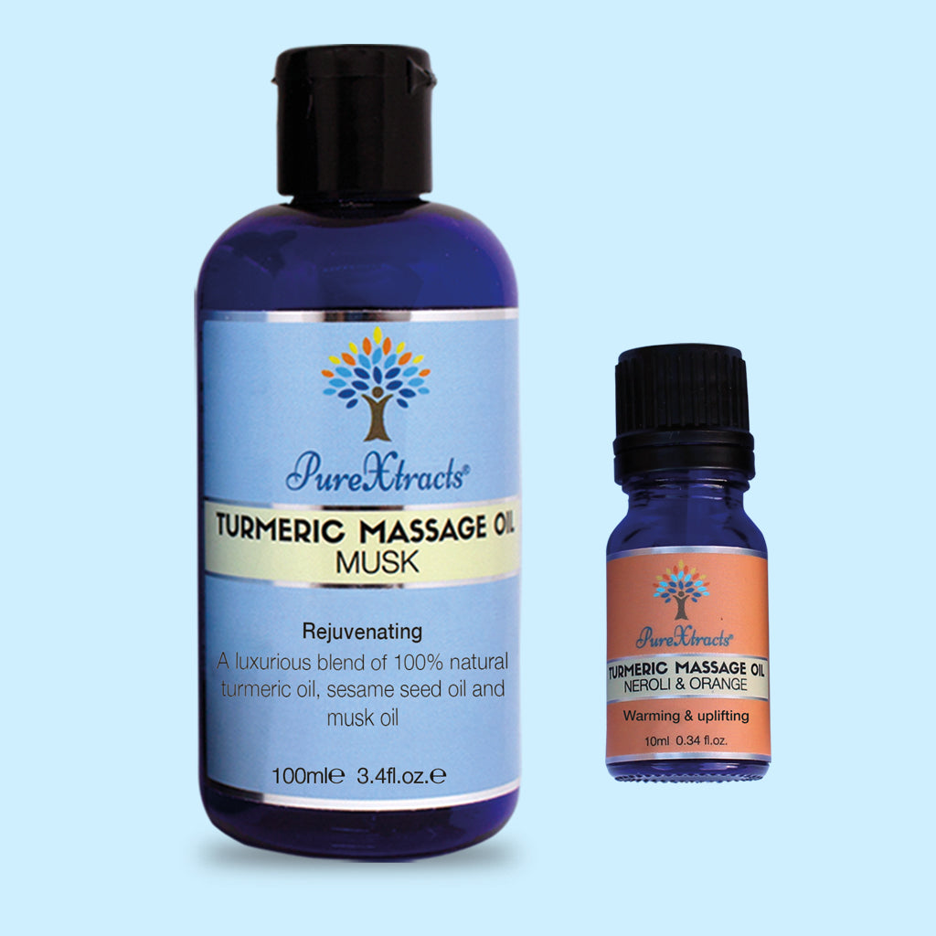 Turmeric Massage Oil - 100ml and 10ml oil together - PureXtracts