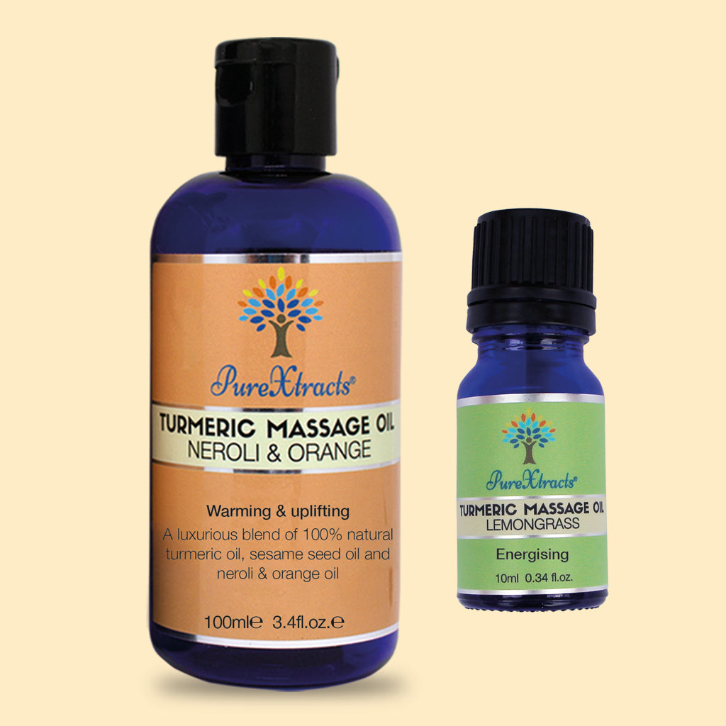 Turmeric Massage Oil - 100ml and 10ml oil together - PureXtracts