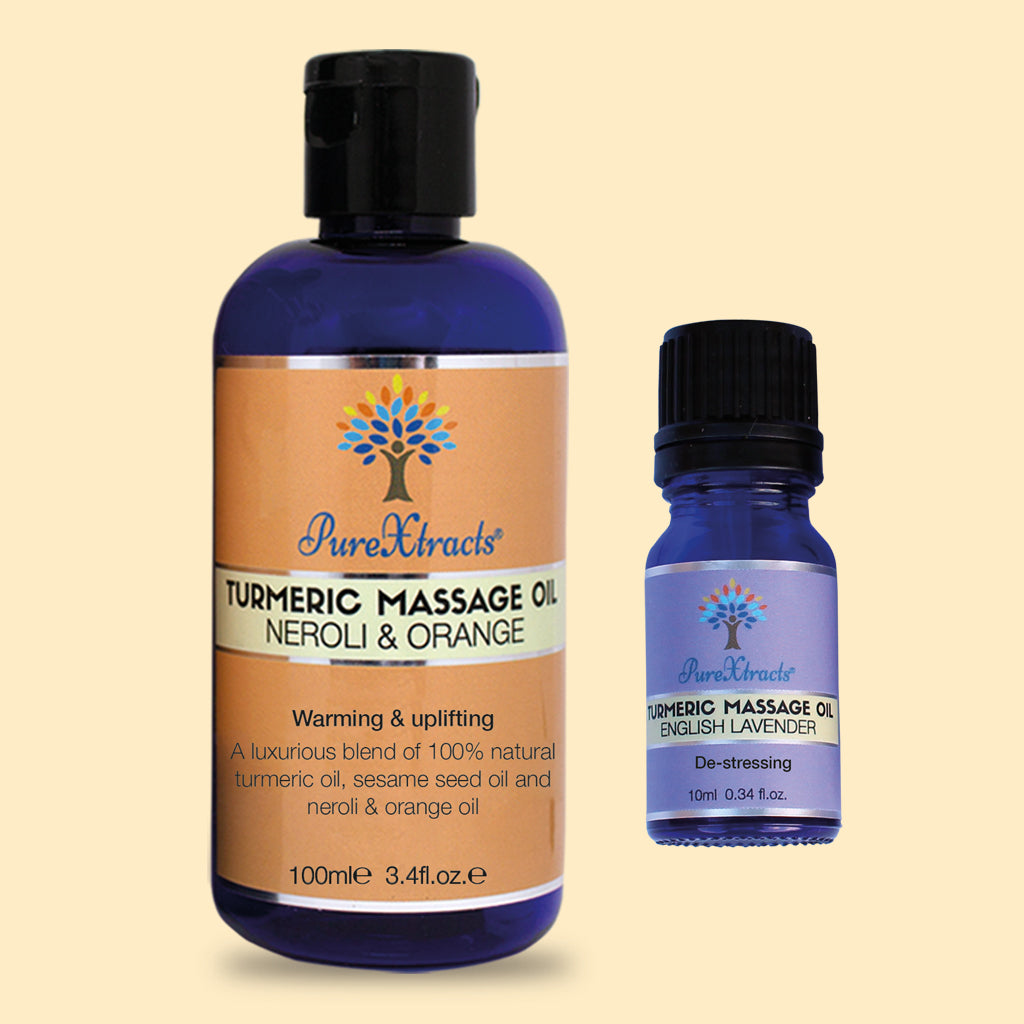 Turmeric Massage Oil - 100ml and 10ml oil together - PureXtracts