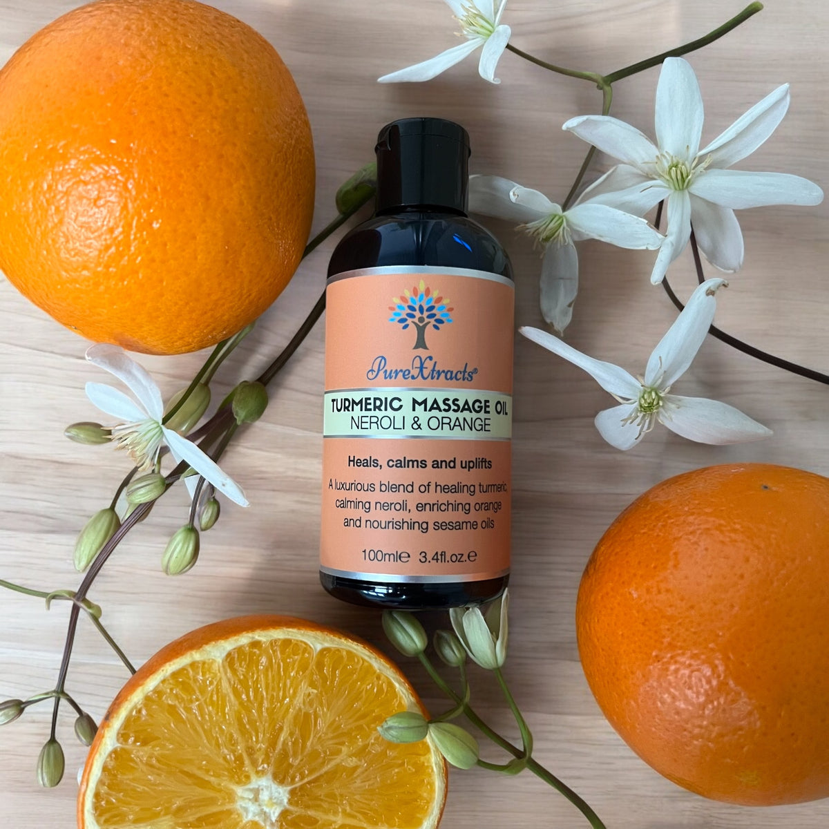 Turmeric Massage Oil - Neroli & Orange - PureXtracts